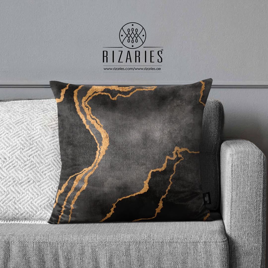 SuperSoft Grey Gold Abstract