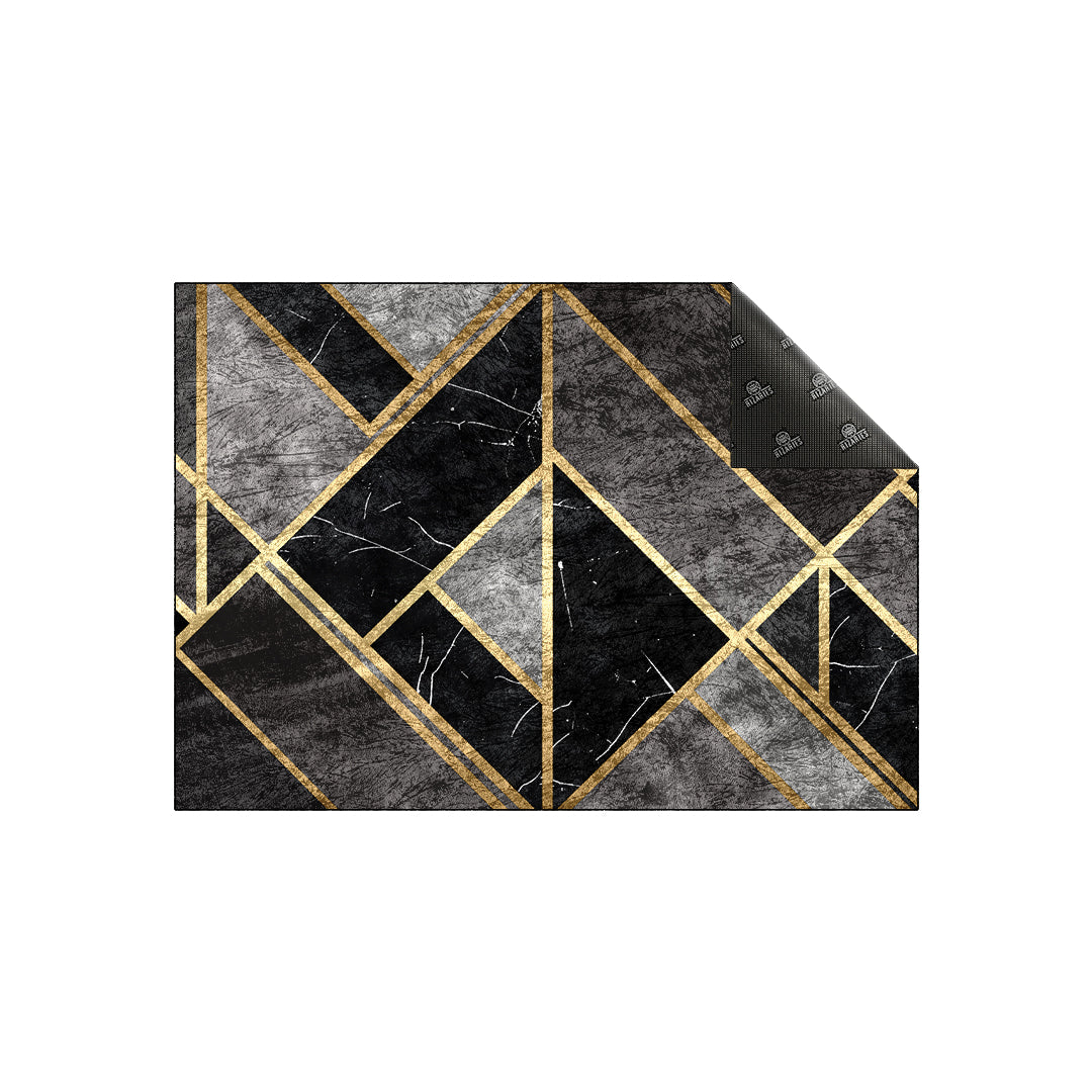 Grey Geometric Centerpiece (Rug)