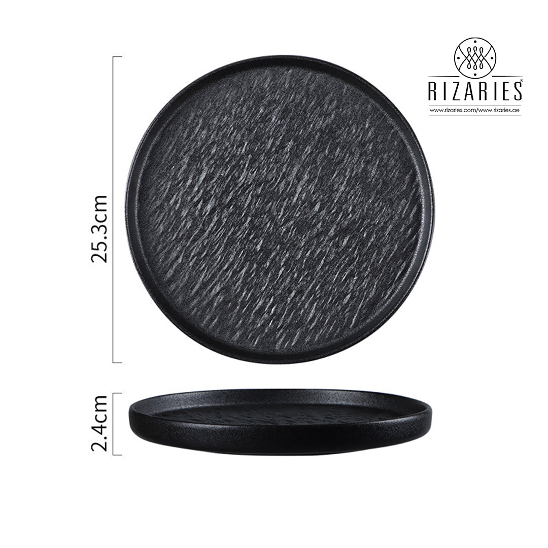 Full Matt Black Porcelain Plates