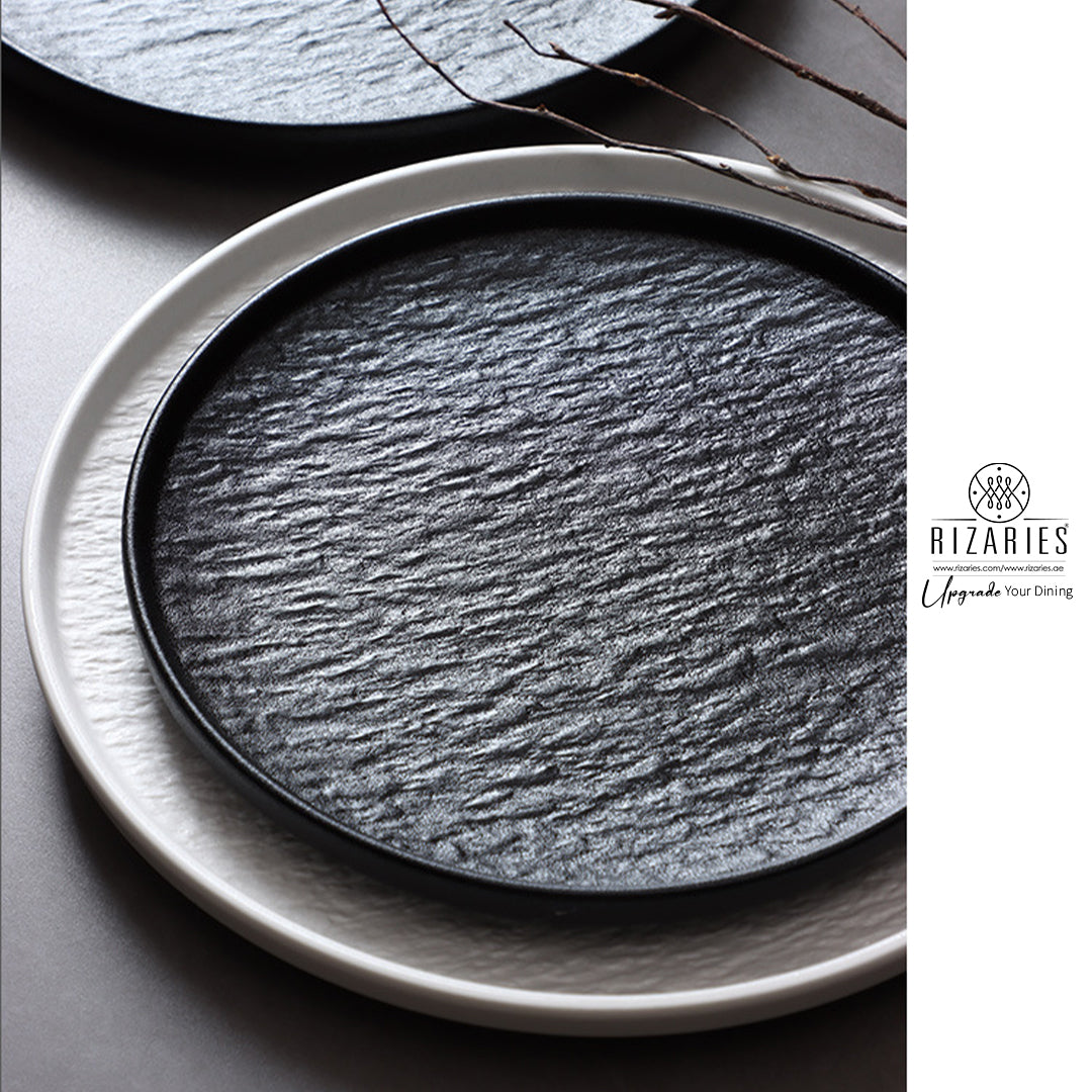 Full Matt Black Porcelain Plates