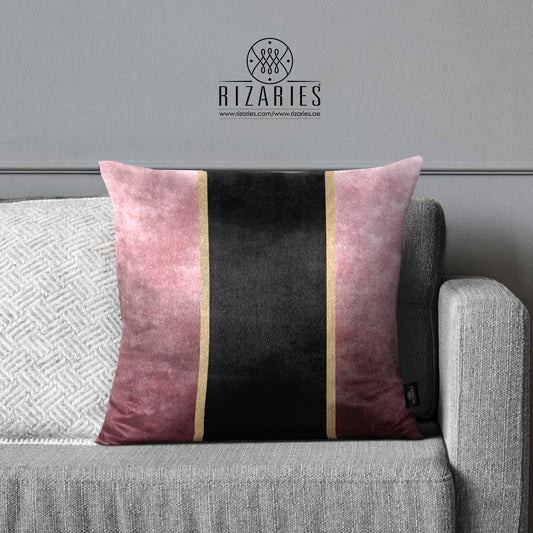 SuperSoft Pink Black Throw Pillow
