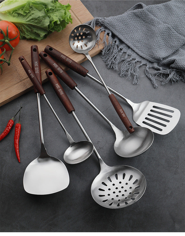 Wooden Handle Utensil (6 Pieces set)