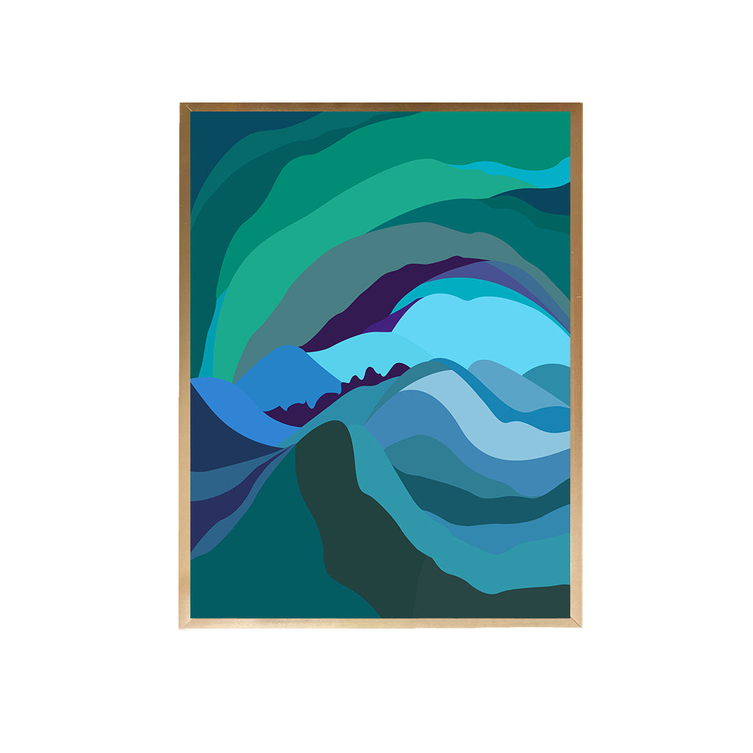 Teal Sky Handmade Canvas Painting