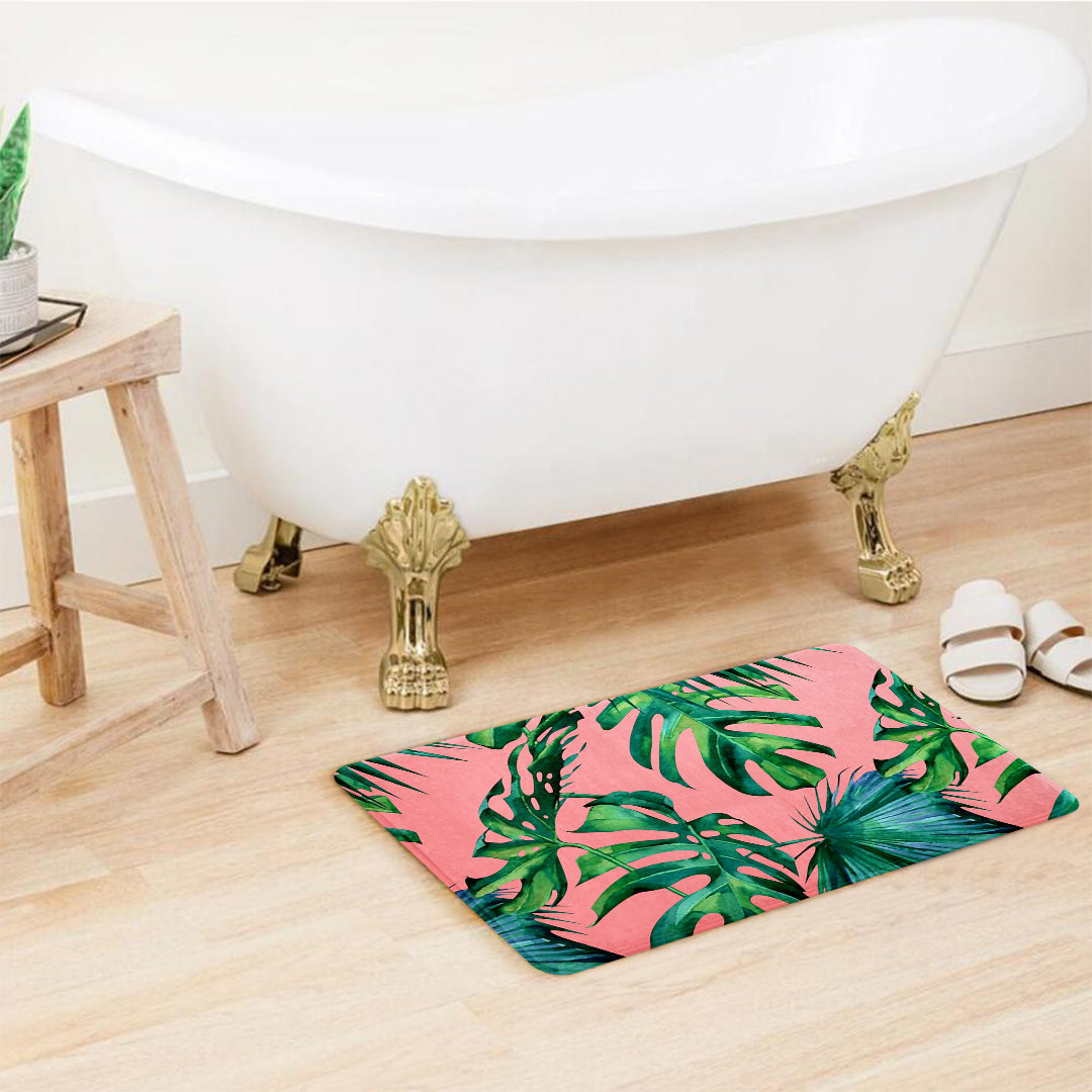 SuperSoft Pink Tropical Door Mat