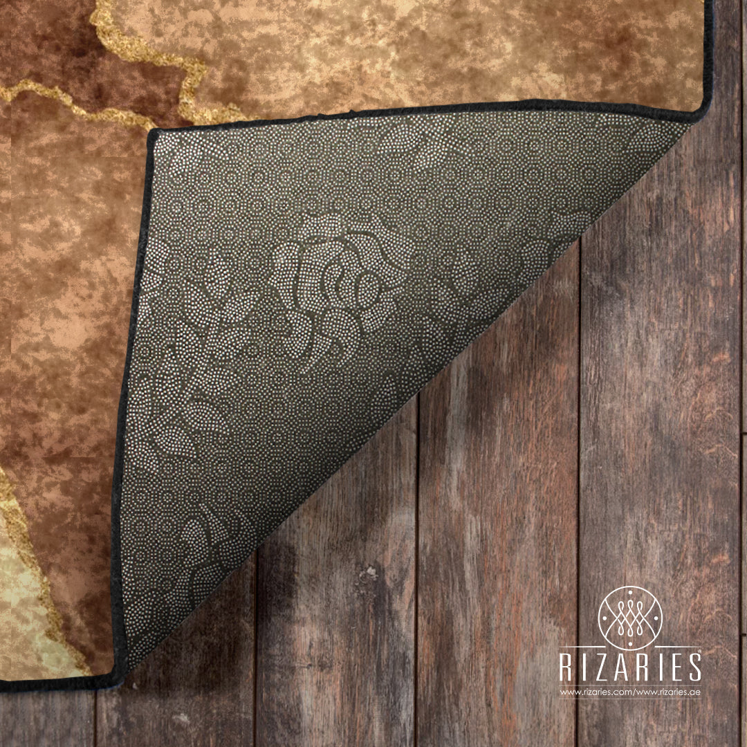 Copper Gold Abstract Centerpiece (Rug)