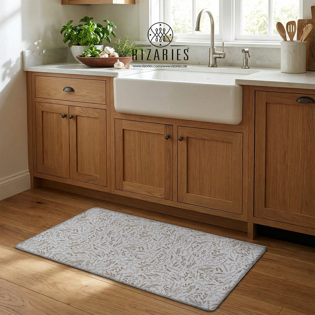 Neutral Weave Kitchen Mat
