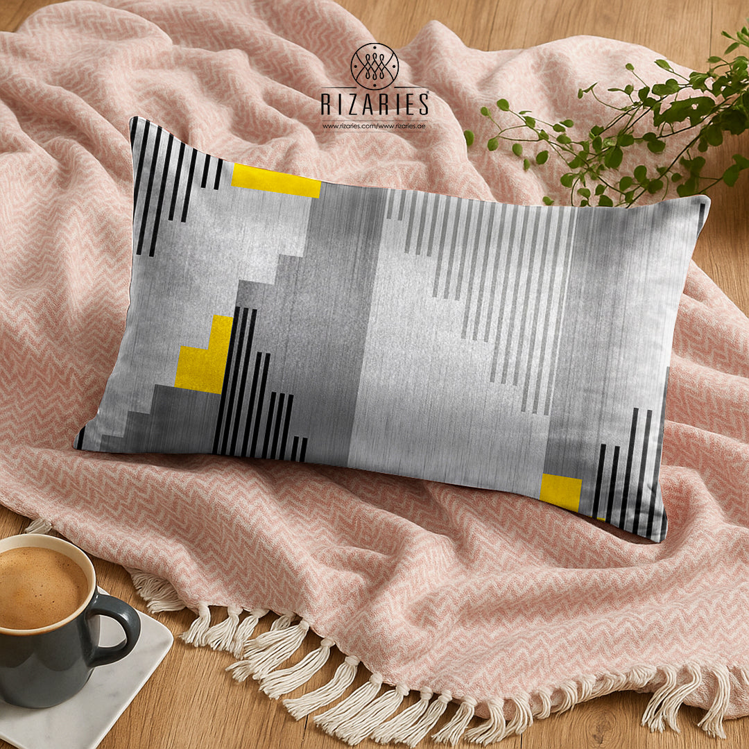Super Soft Grey Black Lines Rectangle