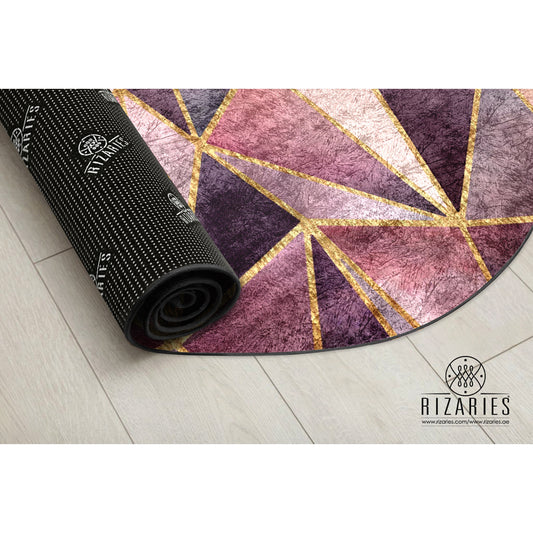 Stained Glass Metallic Round Centerpiece (Rug)