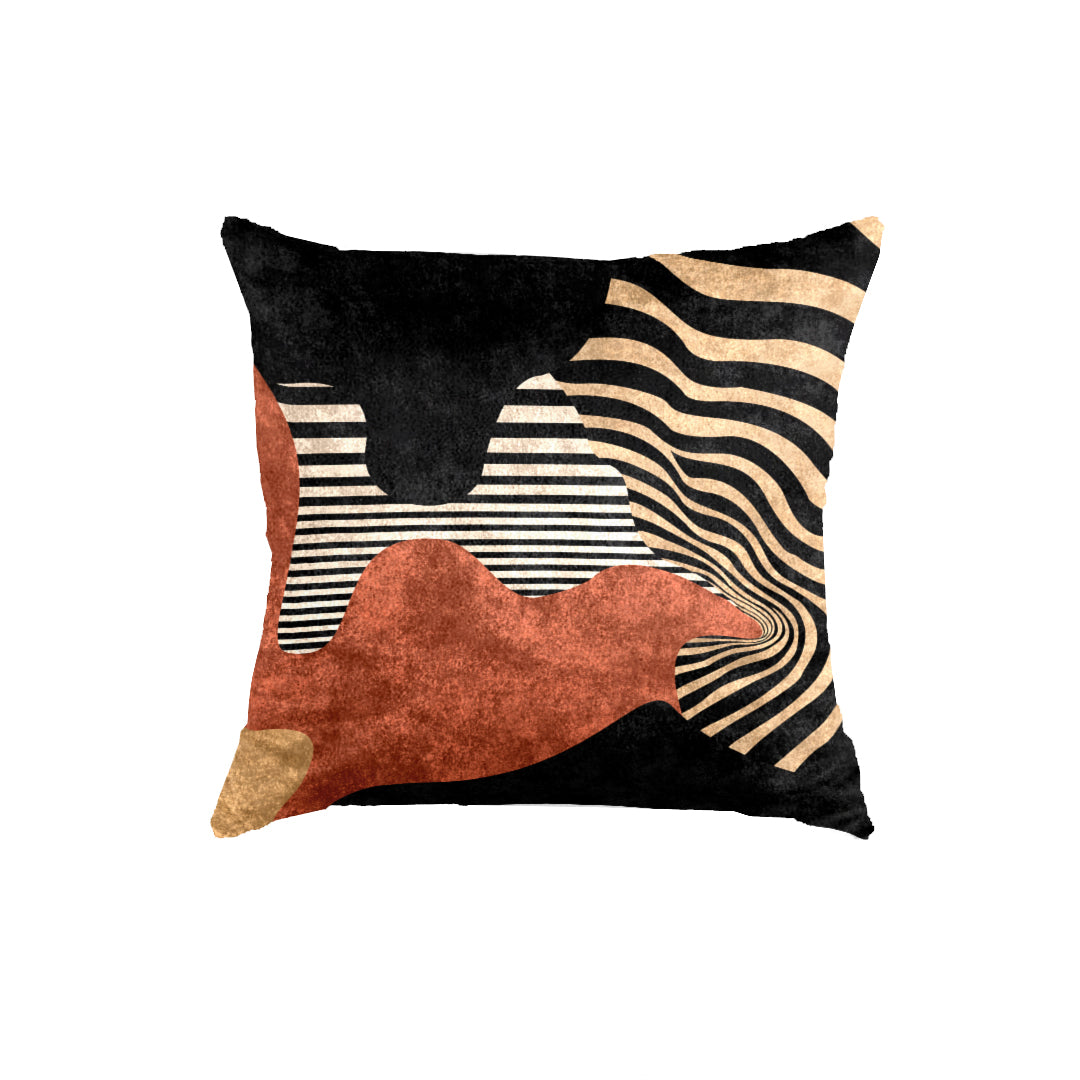 SuperSoft Black Rust Geometric Wave