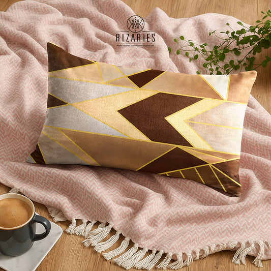 SuperSoft Shades of Copper Gold Geometric Rectangle
