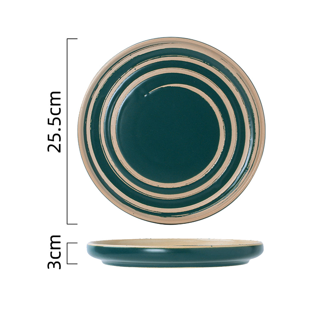 Green Pattern Porcelain Plates