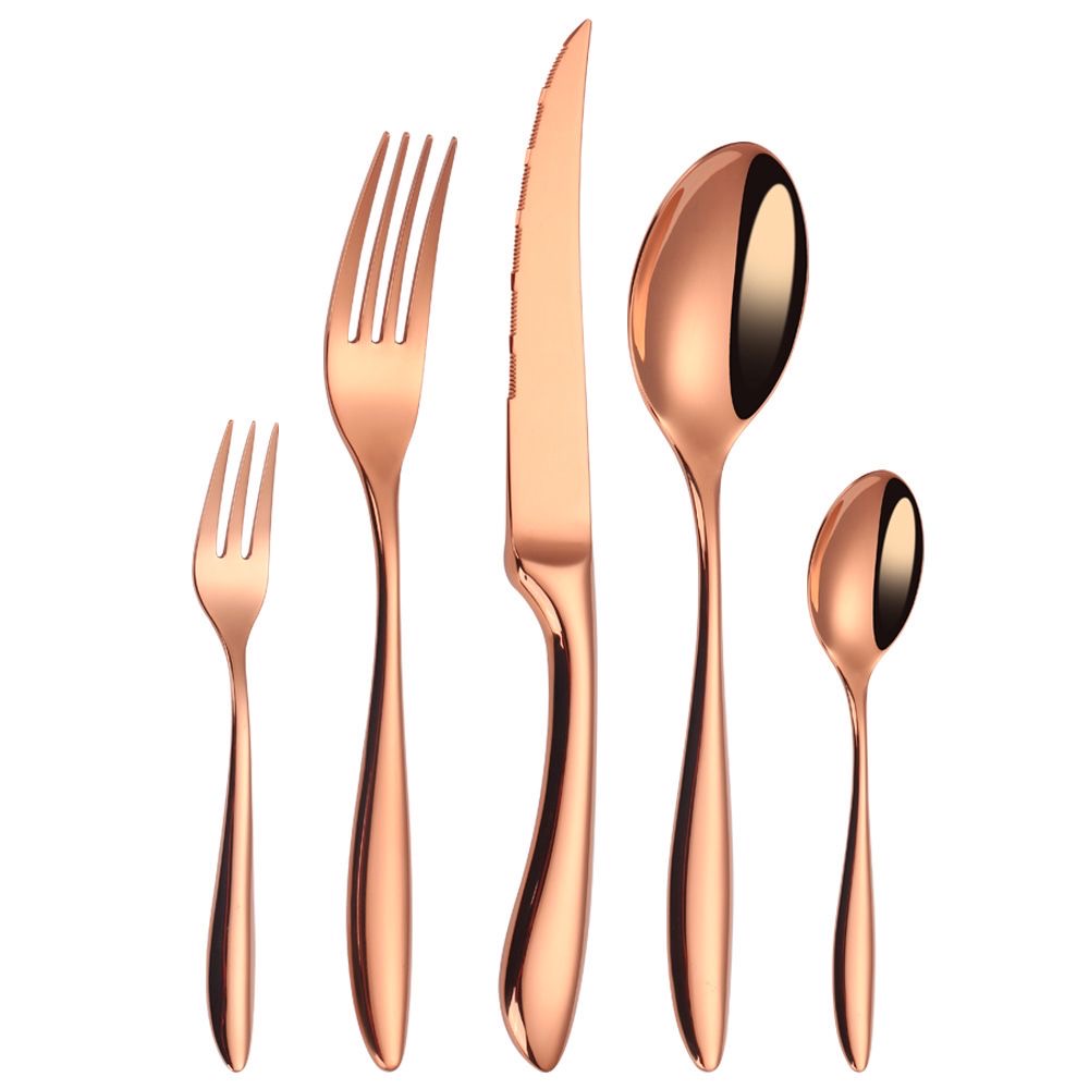 Classic Rose Gold Cutlery Set