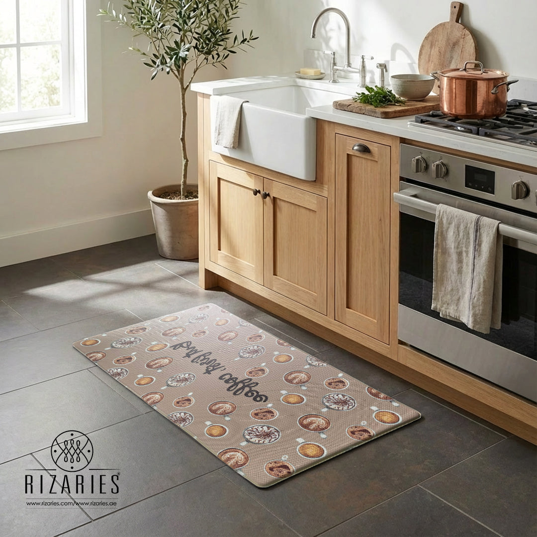 Coffee Print Kitchen Mat