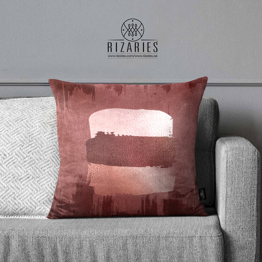 SuperSoft Stained Pink Brushes Throw Pillow