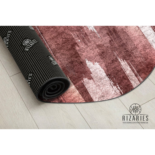 Pink Brushes Round Centerpiece (Rug)