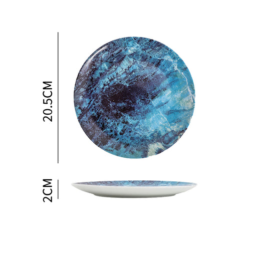 Lite Blue Pattern Porcelain Plates