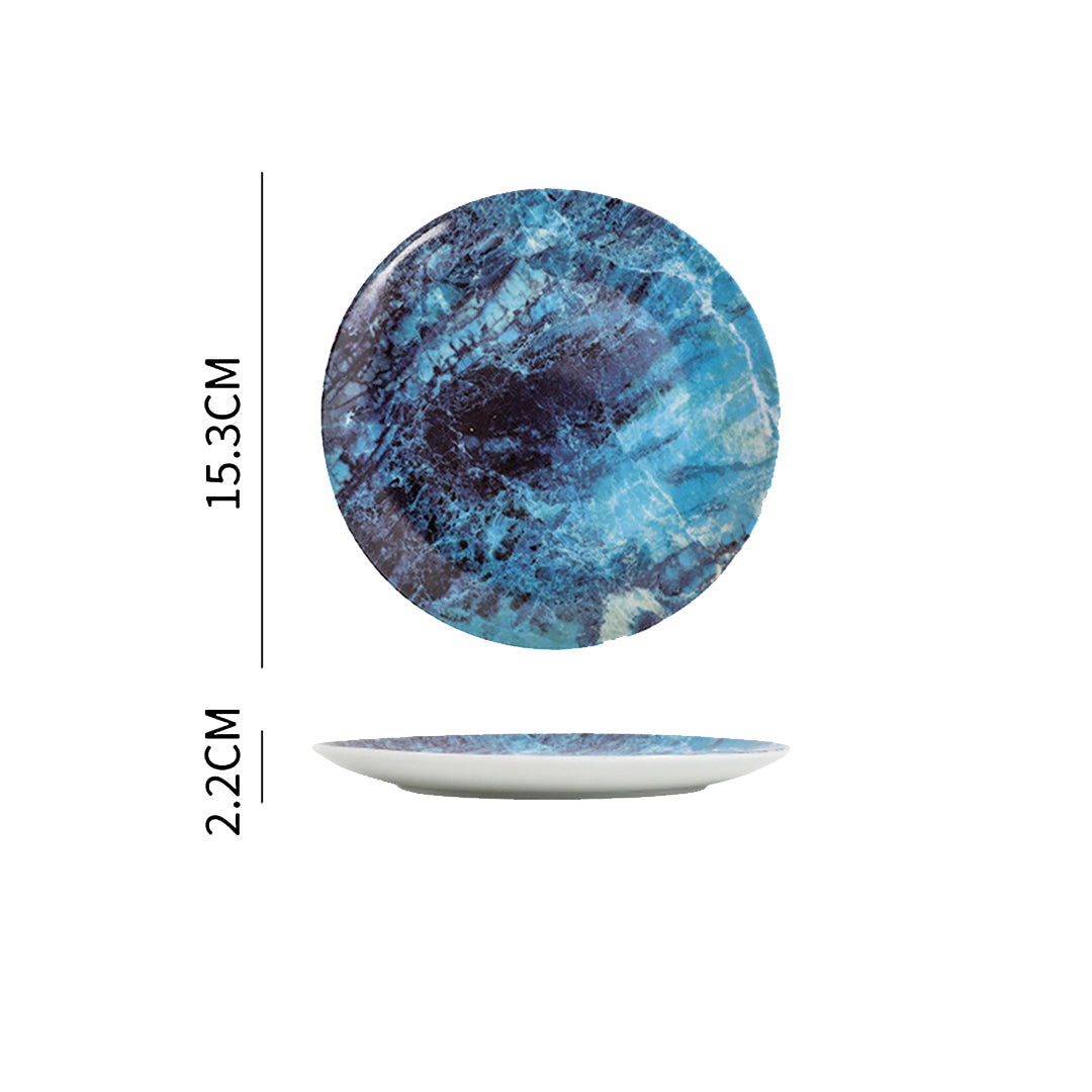 Lite Blue Pattern Porcelain Plates