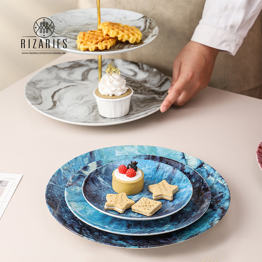 Lite Blue Pattern Porcelain Plates