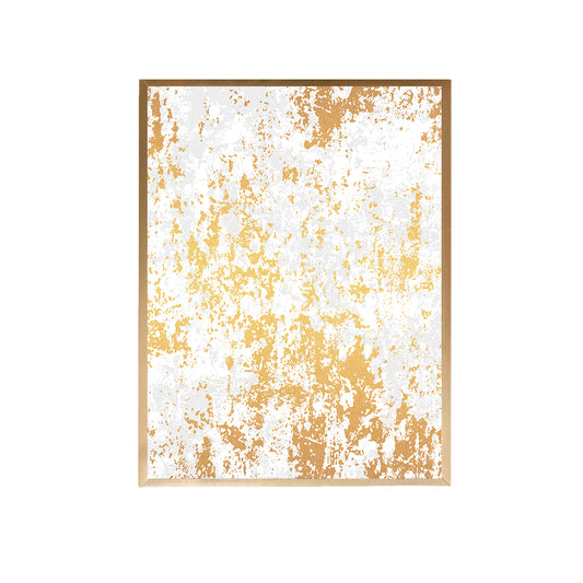 White Gold Abstract Canvas Painting