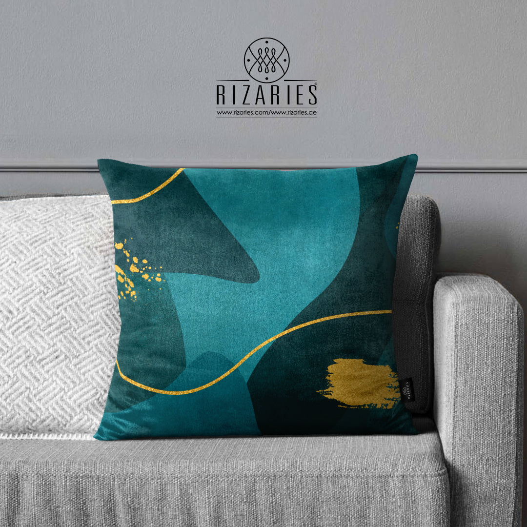 SuperSoft Sea Green with Gold Abstract