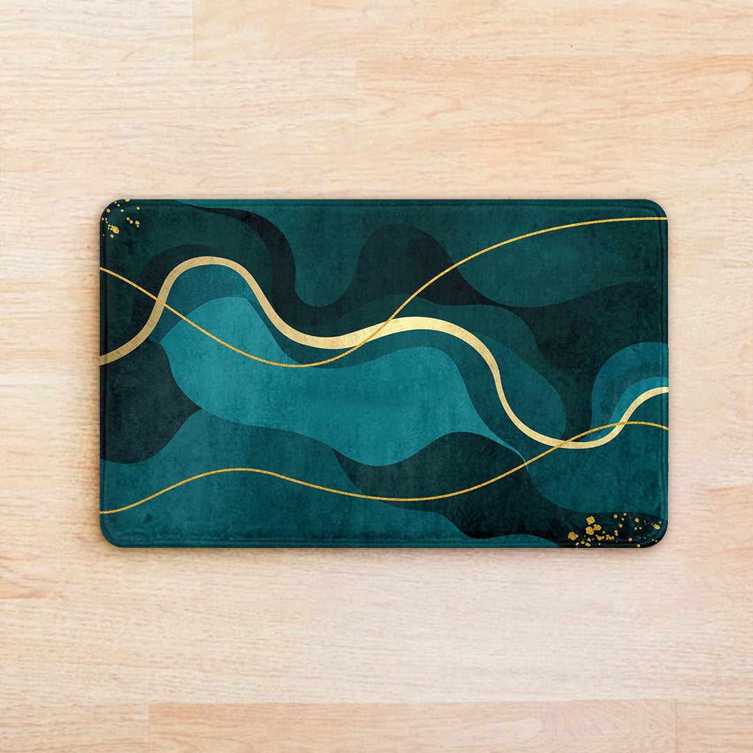 SuperSoft Sea Green Wavy Door Mat