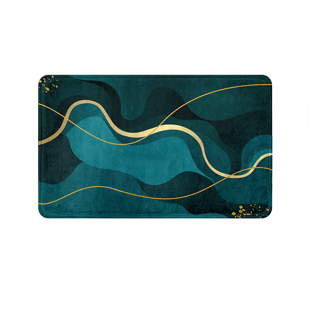 SuperSoft Sea Green Wavy Door Mat