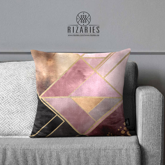 SuperSoft Pink Black Diamond Throw Pillow