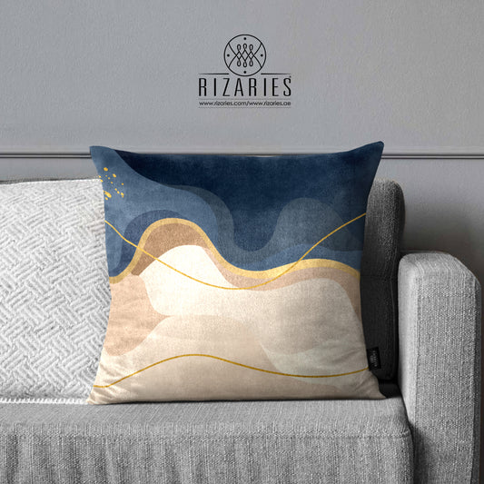 SuperSoft Navy Wavy Throw Pillow