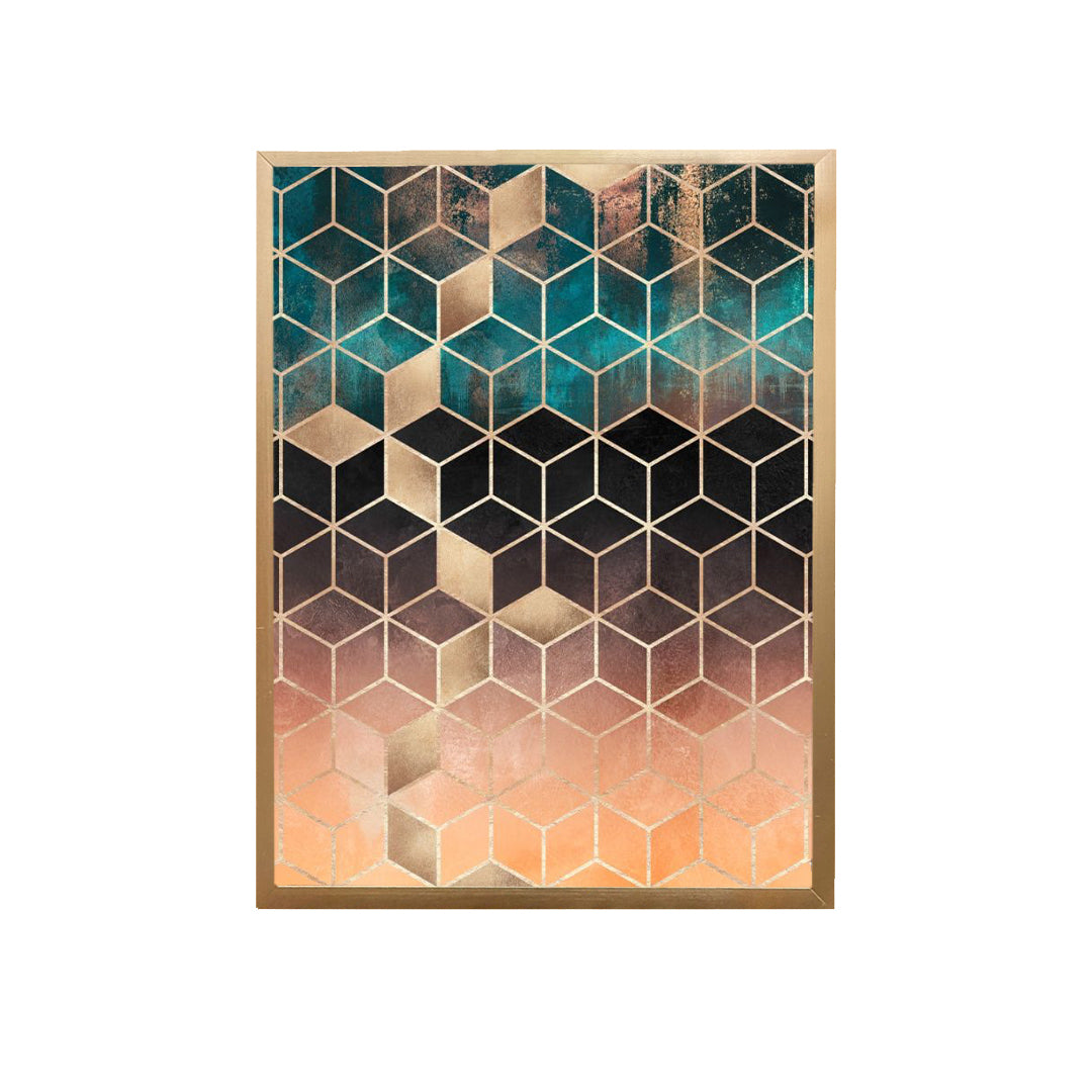 Ombre Cubes Canvas Painting