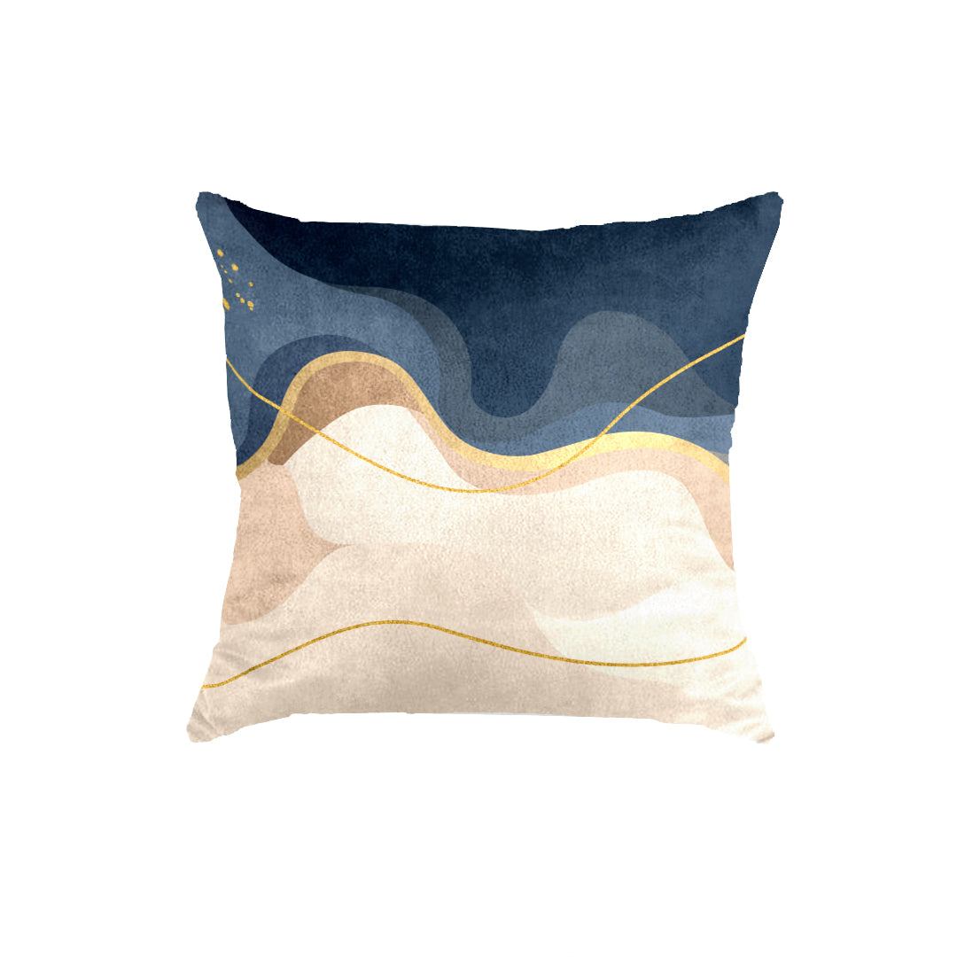 SuperSoft Navy Wavy Throw Pillow