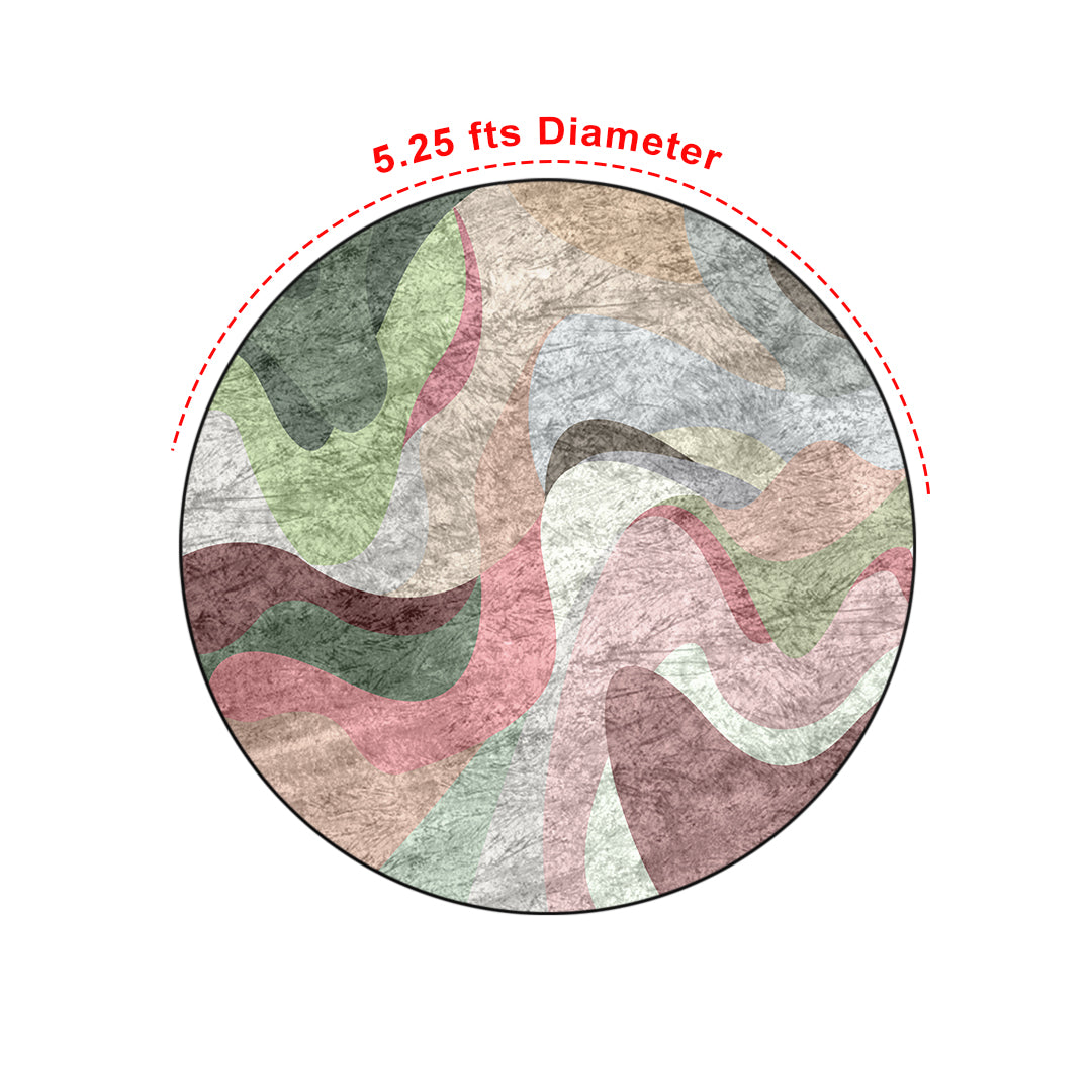 New Pink Mist Round Centerpiece (Rug)