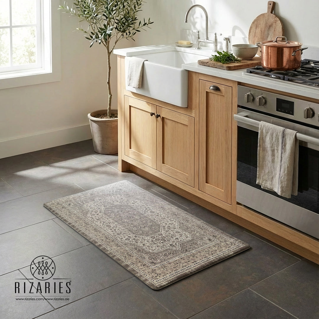 Vintage Stone Grey Kitchen Mat
