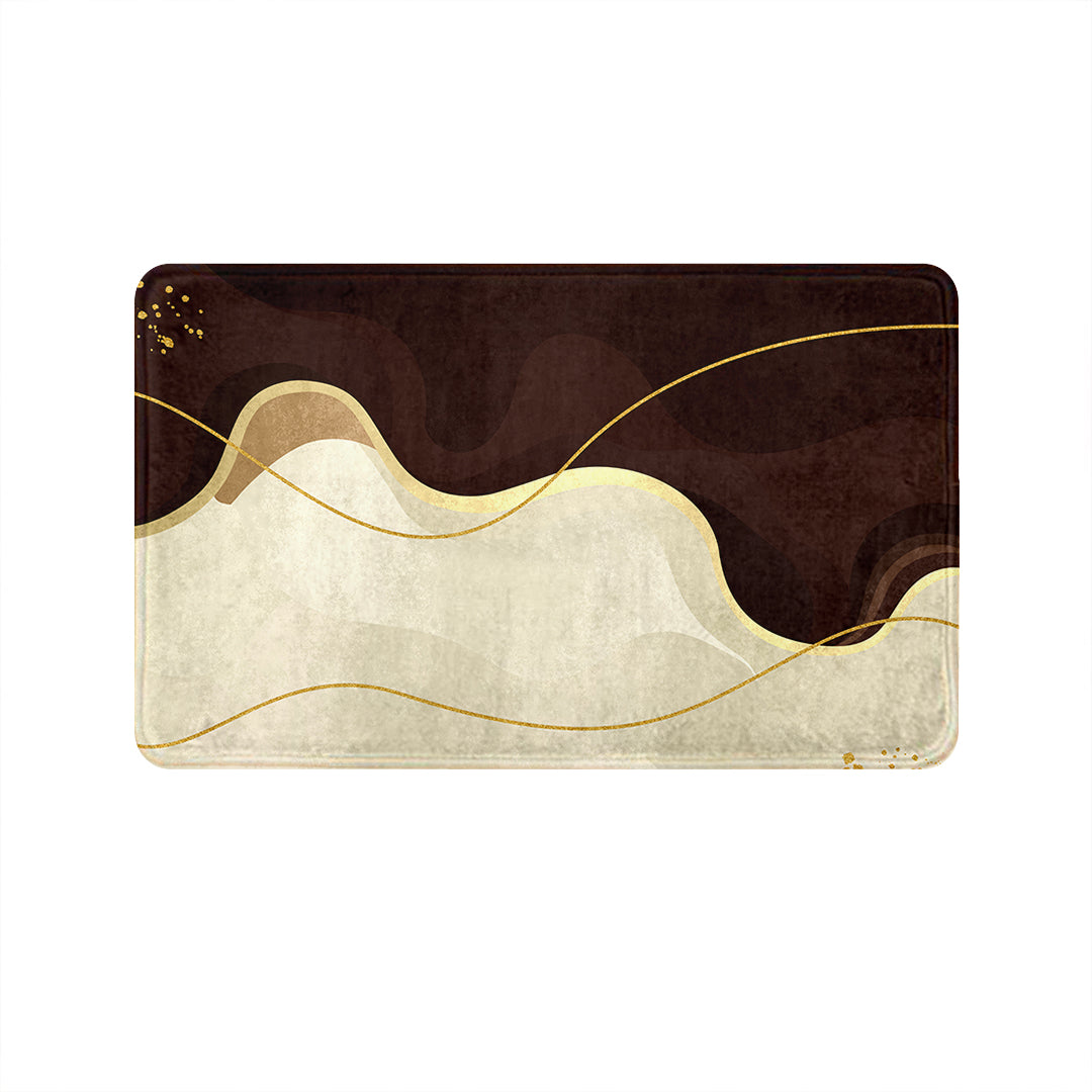 Supersoft Coffee Cream Wavy Door Mat