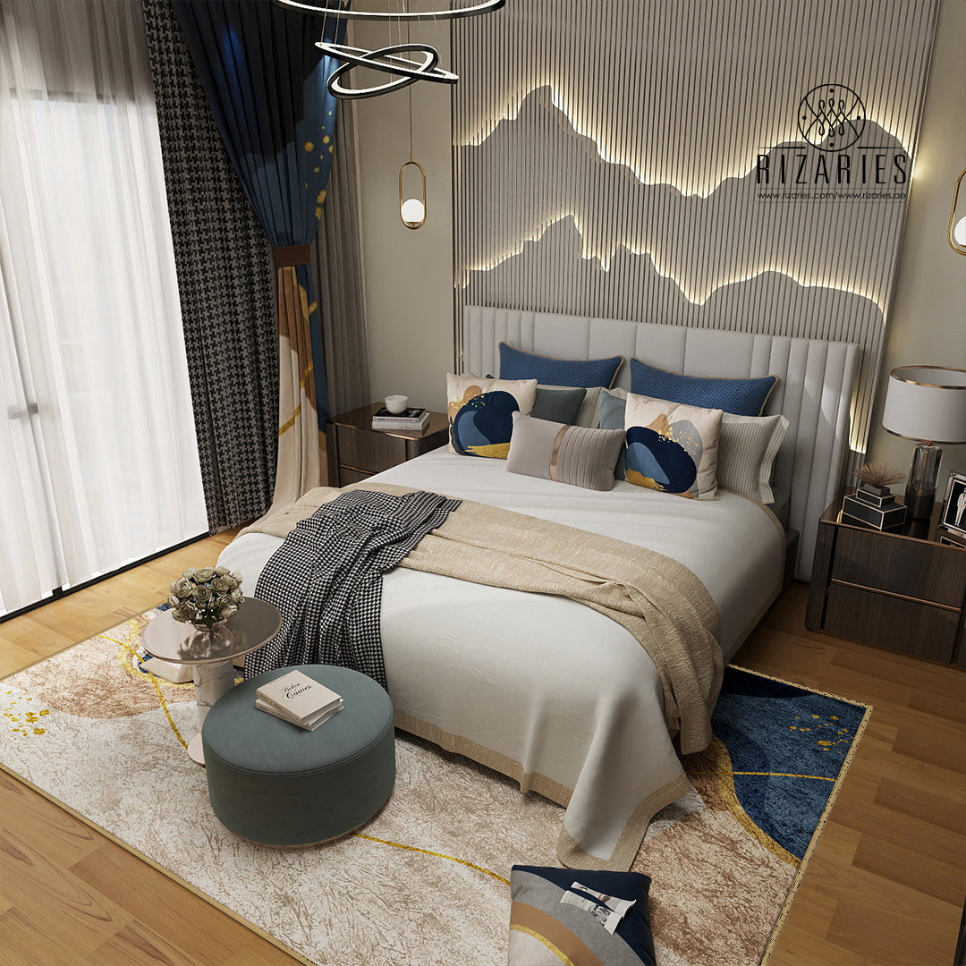 Navy Wavy Bundle of 4 Bedroom Series (READ DESCRIPTION)