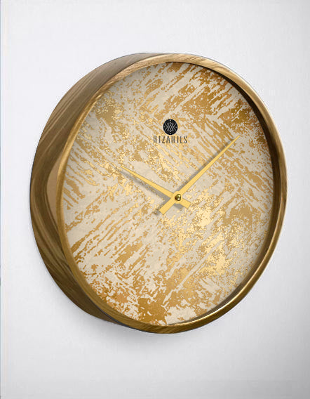 Copper Abstract Pattern Wall Clock