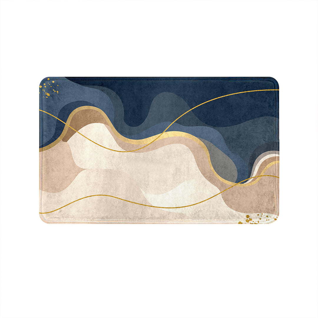 SuperSoft Navy Wavy Door Mat