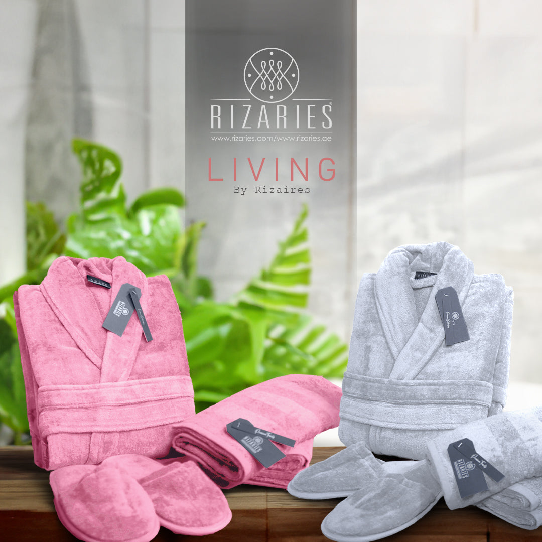 Towel set with bathrobe sale