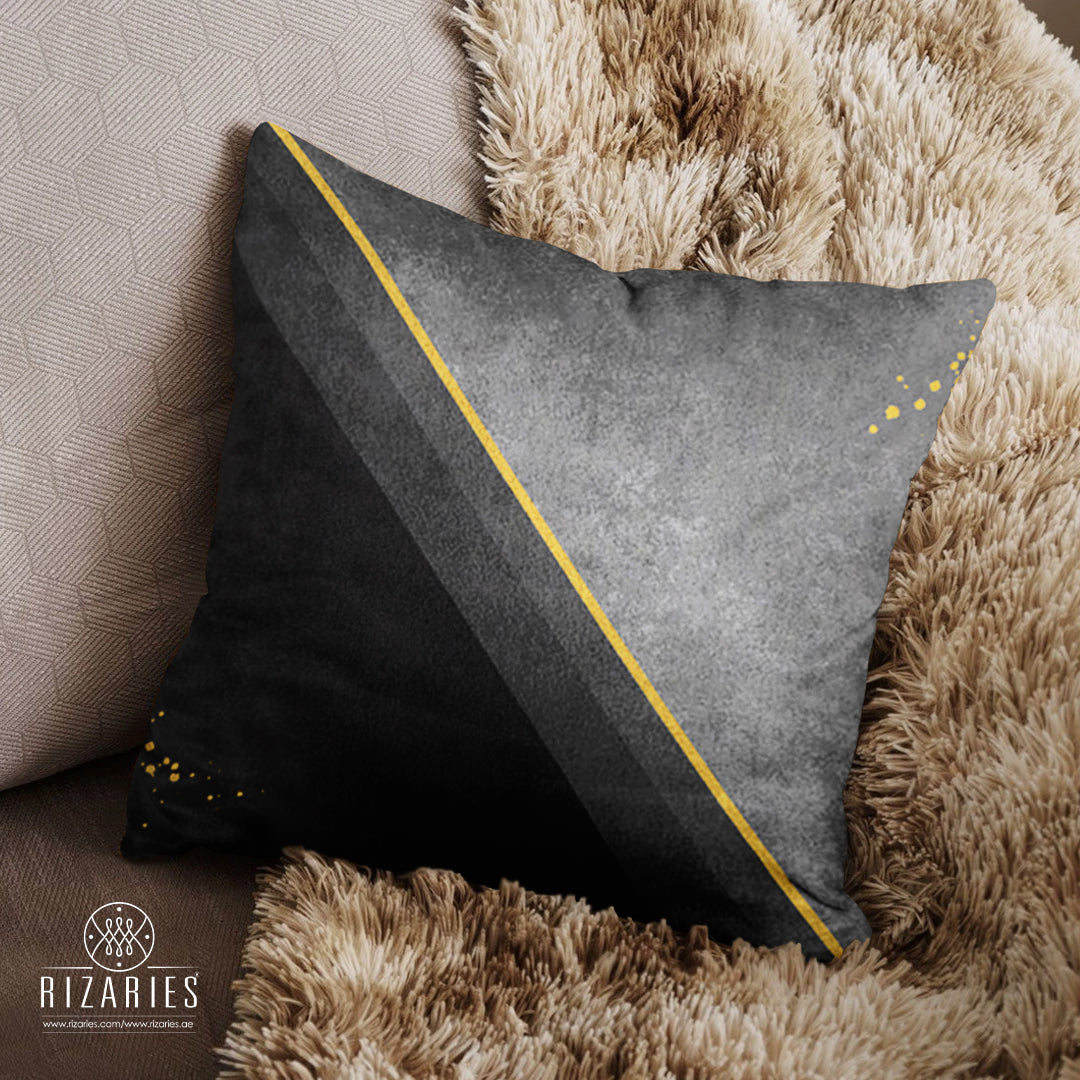 SuperSoft Shades of Grey Line Throw Pillow