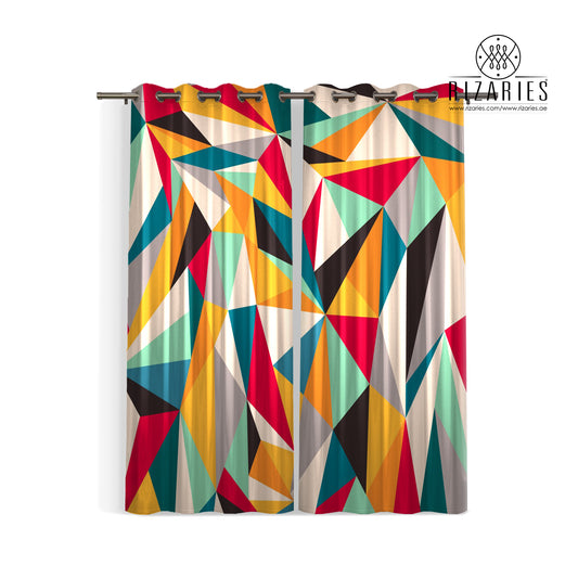 Colorful Geometric Curtains