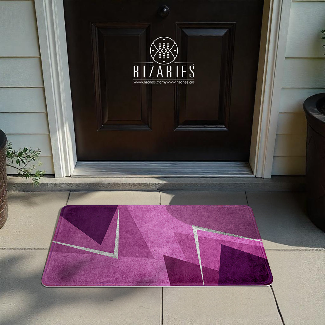 SuperSoft Shades of Purple Triangle Door Mat