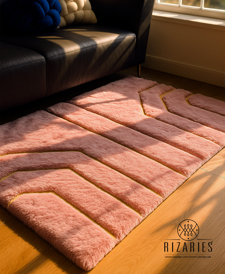 SuperSoft Plain Fur with Gold Centerpiece (Rug)