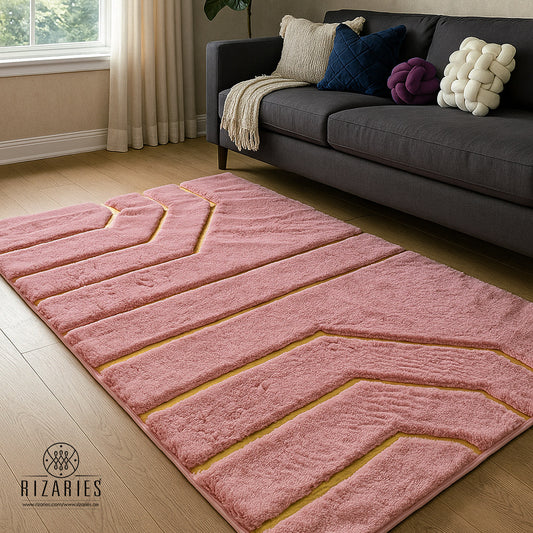 SuperSoft Plain Fur with Gold Centerpiece (Rug)