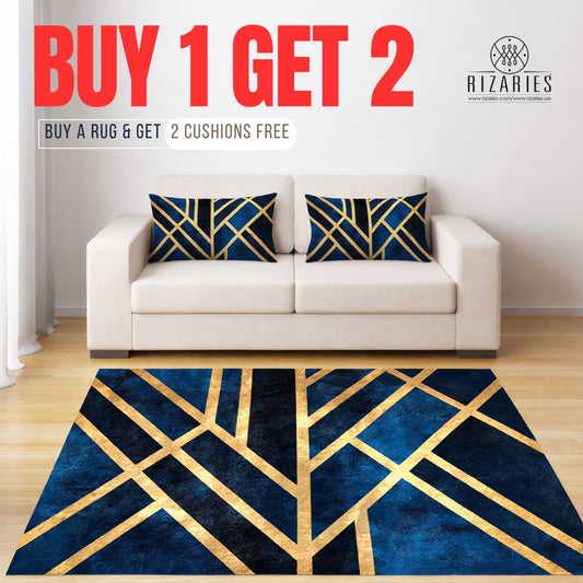 Blue Art Deco Home Set