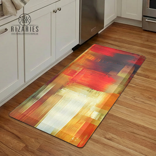 Vibrant Abstract Printed Kitchen Mat