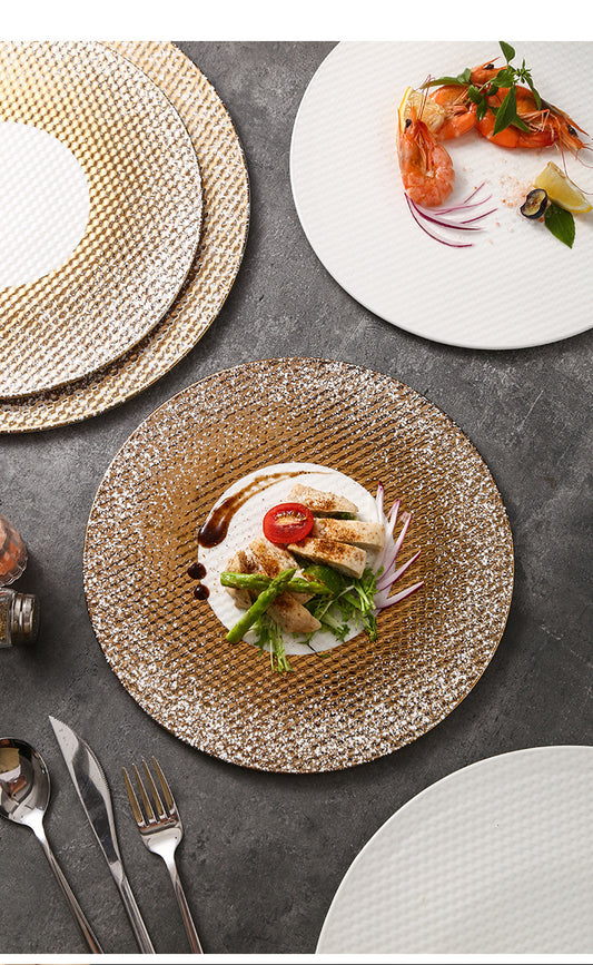 Luxury Gold Mosaic Porcelain Plates