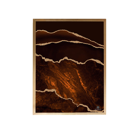 Brown Lava Abstract Handmade Painting
