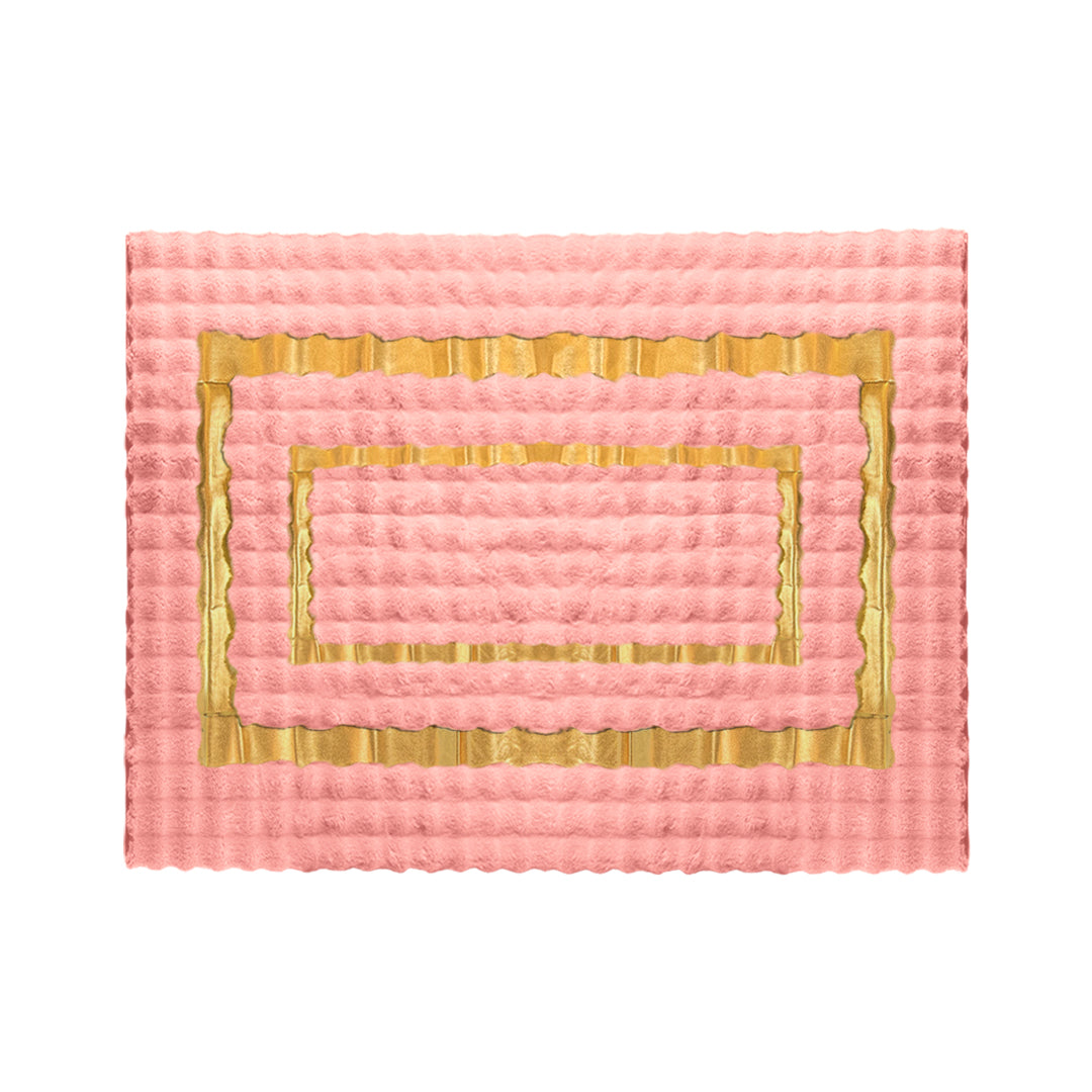 SuperSoft Box Style Fur with Gold Centerpiece (Rug)