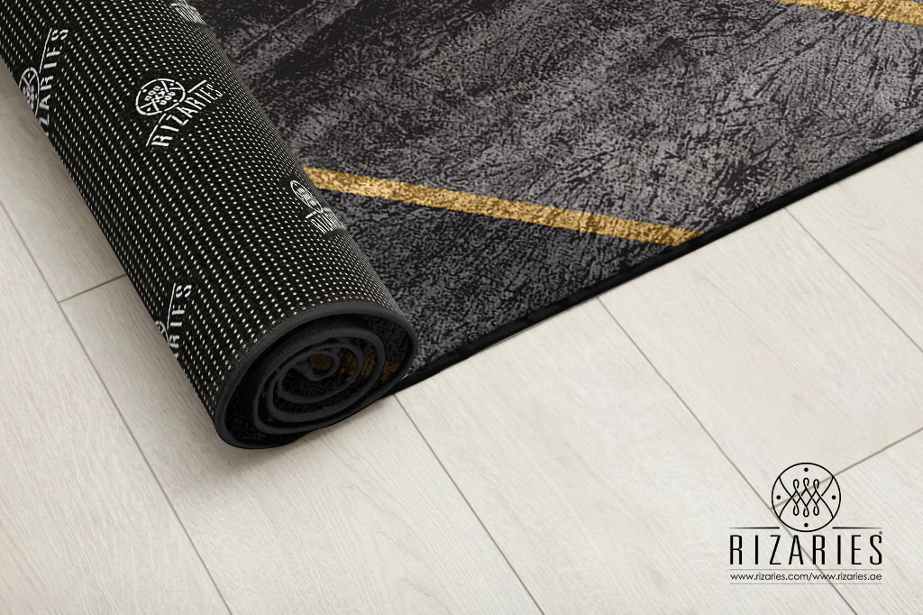 Grey Geometric Centerpiece (Rug)