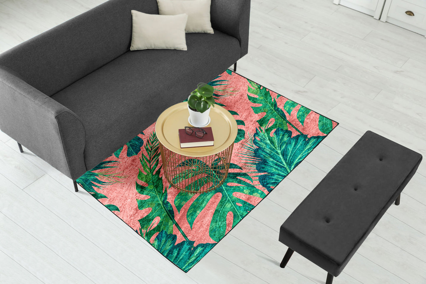 Pink Tropical Centerpiece (Rug)
