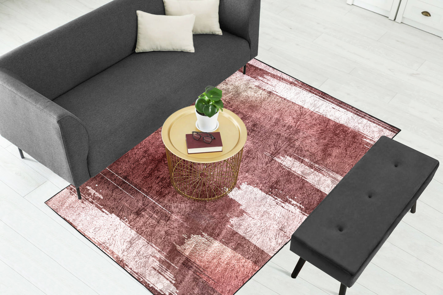 Pink Brushes Centerpiece (Rug)